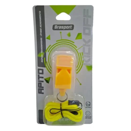 APITO AMARELO BRASPORT COM CORDÃO