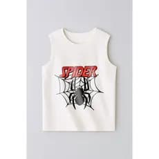 Camiseta Regata Infantil Menino Masculina Algodão Branca Homem Aranha - Babei no Look