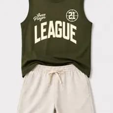Conjunto Infantil Masculino League 21 Verde Musgo - Babei no Look