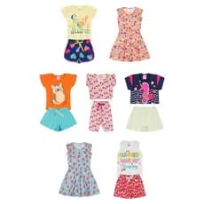 Kit 5 Conjuntos Infantil Feminino Sortidos – Babei no Look Verão Roupa Menina Bebê