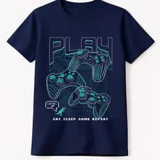 Camiseta Infantil Masculina Algodão Play Marinho - Babei no Look