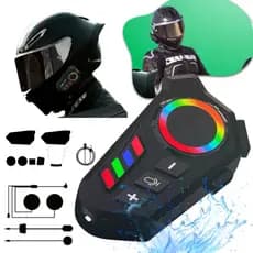 Bluetooth 5.3 Prova Dagua AI Assistant HI-FI Fone Sem Fio Qualidade Som Capacete Motocicleta