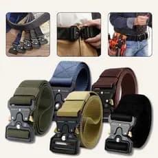 Cinto Militar Em Nylon Fivela Larga Em Zinco Engate Rápido Suporta Grandes Cargas Largo Resistente