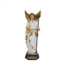Imagem Arcanjo Rafael Em Resina Premium 30cm Rico Em Detalhe