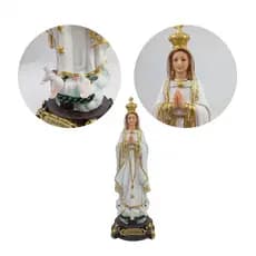 Imagem Nossa Senhora De Fátima 30cm Resina