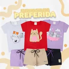 Conjunto Menina Bebê Infantil Feminino Verão - Roupa Infantil de Calor Oferta de Hoje