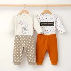 Conjunto Body Bebê Páscoa 100% Algodão Manga Longa | RN ao GG | Avulso ou Kit 2