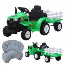 Trator Elétrico Infantil 12v Caçamba Música Controle Remoto