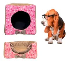 Casinha Toca Iglu Grande 3 Em 1 Para Cachorro E Gato Com Almofada Removível