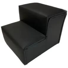 Escadinha Escada Pet 2 Degraus Cachorro Gato Corino Preto