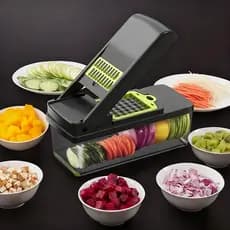 Profissional Multiuso Cozinha Slicer Aço Inox 18/12 em 1 Fatiador Cortador Ralador De Legumes Verduras Frutas Alimentos