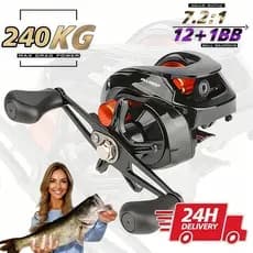 Carretilha De 240kg Pesca Com Marine Sports Pitching 6.2 : 1 Alta 10kg Max Molinete De Pesca Molinete Pesca Mulinete
