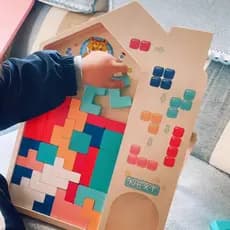Quebra-Cabeça Russo de Madeira 3D Jogo Educativo Montessori para Crianças Quebra-Cabeça 3D Presente Criativo