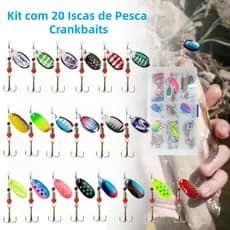 20pcs Metal Spinner Isca De Pesca Truta kit Crankbaits Spinners Artificiais Wobblers Combinado Para Fundição