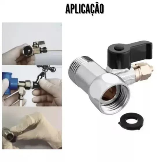Adaptador Válvula Conexão Filtro Purificador de Água com Registro/Adaptador Válvula Conexão Filtro Purificador