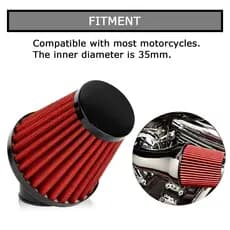 Filtro de Ar Esportivo duplo fluxo 3 medidas Universal COM ABRAÇADEIRA Acessórios carro Tuning