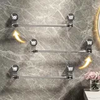 Suporte Porta Toalha Com Ventosa Retrátil Não Perfurada Com Haste Inox new_life