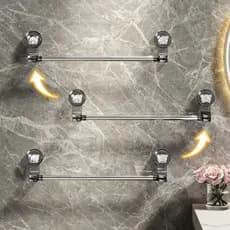 Suporte Porta Toalha Com Ventosa Retrátil Não Perfurada Com Haste Inox new_life