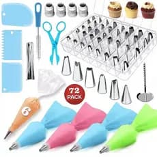 KIT 38/50/72pcs Decoração de Bico de Aço Inoxidável para Bolo-para Decorar Bolos,Cupcakes e Cookies,Presente para Confei