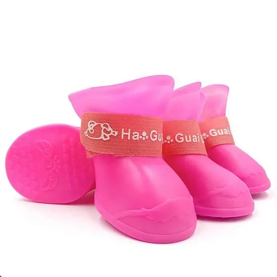 Kit 2 Sapato para Cachorro Gato Pet Bota de Borracha Impermeável Antiderrapante Botinha a Prova D'água Protetor
