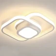 2 + 1 luz branca quadrada tipo K pequeno LED lustre de luz de teto adequado para quarto corredor sala de estar