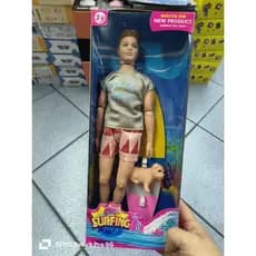 Boneco kit com prancha de surf ecachorrinho namorado Da V rios Modelos