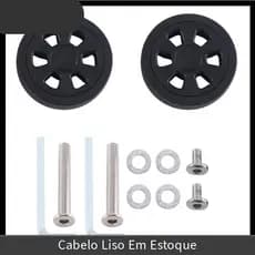 Rodas De Bagagem De Substituição , 55mm X 12mm , Resistente Ao Desgaste , Proteção Ambiental , PU , Preto , Par-Alta Qua