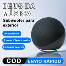 Caixa De Som Bluetooth para Camping e Escritório | com Luz RGB e Som Cristalino