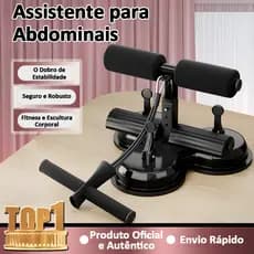 Aparelho para Fazer Abdominal Fácil de Instalar | Com Ventosas Grandes e Corda de Resistência