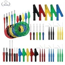 Kit De Chumbo De Teste De Multímetro , 41 Peças , 4MM , Plugue Banana Para Clipe De Jacaré , Com Sondas De Piercing De F