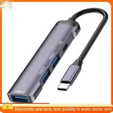 Newsandrainnew Hub Tipo-C Para USB3.0 USB2.0 PD Adaptador Docking Station Computador Notebook Tablet USB Flash Drive Cel