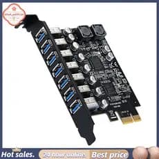 USB3.0 Para Adaptador De Expansão PCI Express USB3.2 Gen1 5Gbps 7 Portas USB 3 Hub-E PC Desktop