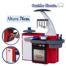 Cozinha Infantil Classic Menino Fogão Pia Geladeira Cotiplas