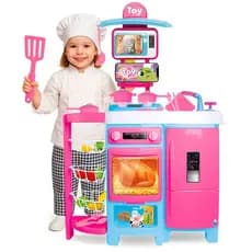 Cozinha Infantil Completa Toy Chef Sai Água De Verdade 92 cm Samba Toys