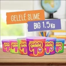 Massinha Slime Big Balde Gigante Gelele Balde 1,5 KG - Doce Brinquedo