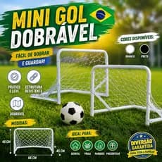 Trave Futebol  2 Trave De Ferro Com Rede Pratica de Montar