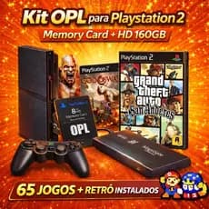 Kit OPL para Ps2 - Completo – 65 Jogos + Retro - Funciona no PlayStation 2 Slim