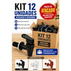 Kit 12 Torneirinhas Universal para Filtro de Barro Galão Água Bebedouro ATACADO