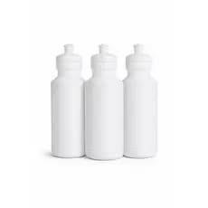 3 Garrafas Squeeze 500ml Academia Preta Plástica Atóxica Leve Portátil Sem Vazamento