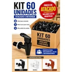 Kit 60 Torneirinhas Atacado Revenda Para Bebedouro Filtro de Água | EMBALADAS INDIVIDUALMENTE