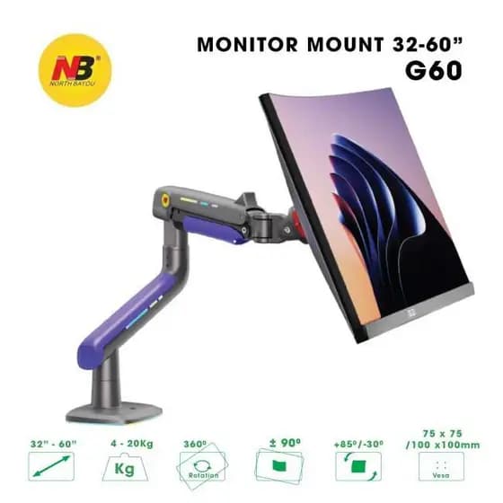 SUPORTE GAMER ROXO NB - G60 MONITOR 32 A 60 ARTICULADO