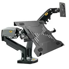 Kit Suporte NB F160 Nb Monitor 17 A 27 + Bandeja NB FP-02 Para Notebook 10 A 17 Cinza Grafite