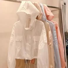 Roupas Curtas De Proteção Solar Para Mulheres , Novo Estilo Moderno , uv , Jaqueta Corta-Vento Com Capuz Fino De Verão s