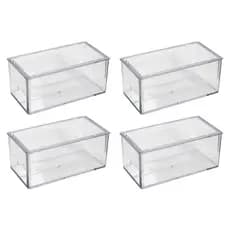 Caixa Acrílica Transparente Com Tampa 7x3cm Artesanato Lembrancinha Aniversario