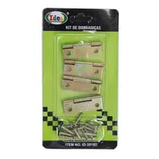 Dobradiças Para Portas Armário Artesanato 3,6x2,3cm Com Parafusos Em Metal Polido