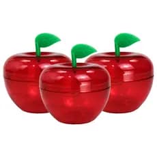 Mini Maçã Vermelha Acrílica Com folha Kit Festa Lembrancinha Decoração Branca de Neve Aniversários