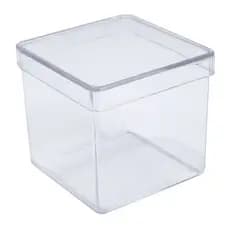 Caixinha Acrílico Transparente 6x6 Quadrada Lembrancinha Festa Aniversário Casamento Personalizável