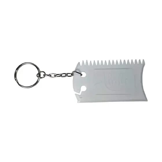 Raspador De Prancha Com Argola Chaveiro Branco e Preto Surf Praia Hangloose Surfista Parafina Surfe