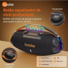 Basike Caixa Som Tws 80w Estéreo Alta Hifi Ajuste Graves / AgudosPode carregar o telemóvel