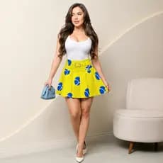 💛 Short Saia Plissada Feminina | Brasil Fashion | Tamanhos P ao G